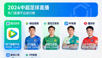 2024年最新中超足球直播APP界面展示，多个热门直播平台排行榜